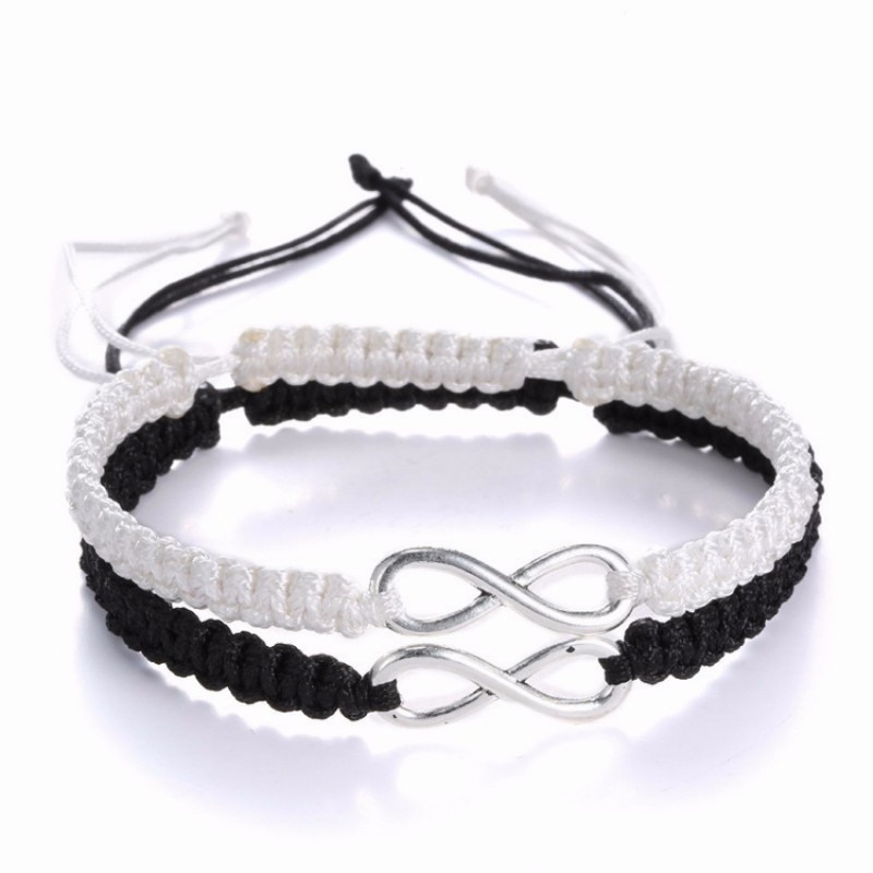 Infinity handgemaakte gevlochten armband bedels set infinity armbanden voor vrouwen infinity sieraden pulseras mujer