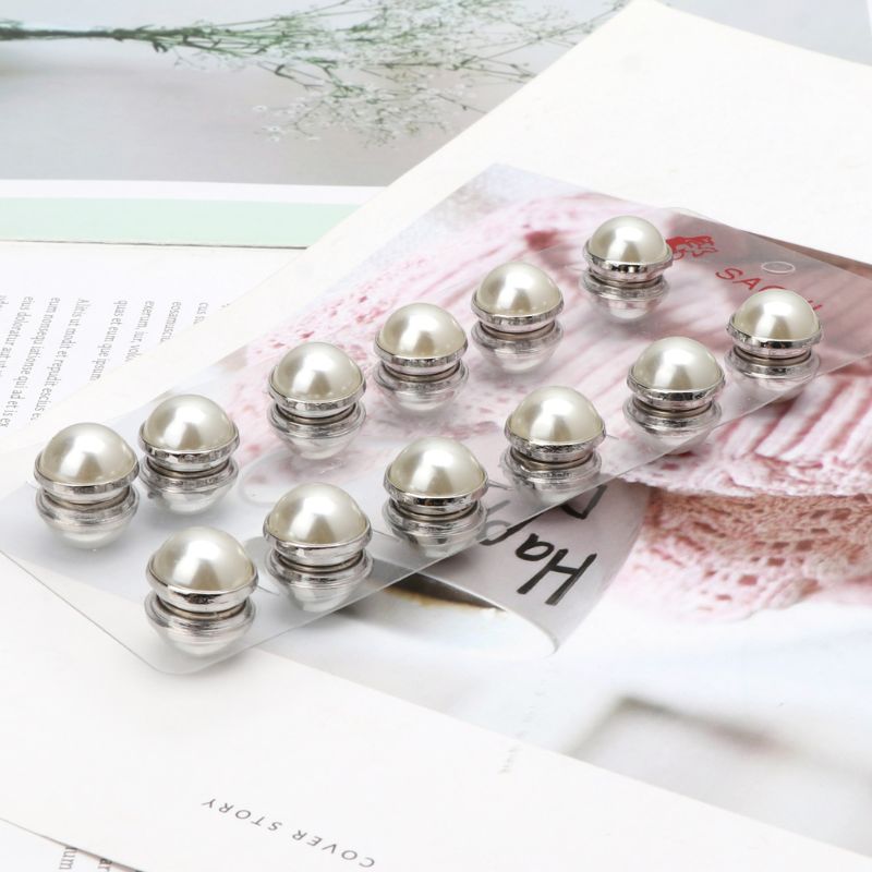 12Pcs Magnetische Halfrond Hijab Pins Abaya Sluiting Broche Mode Sjaal Sjaal Pinnen