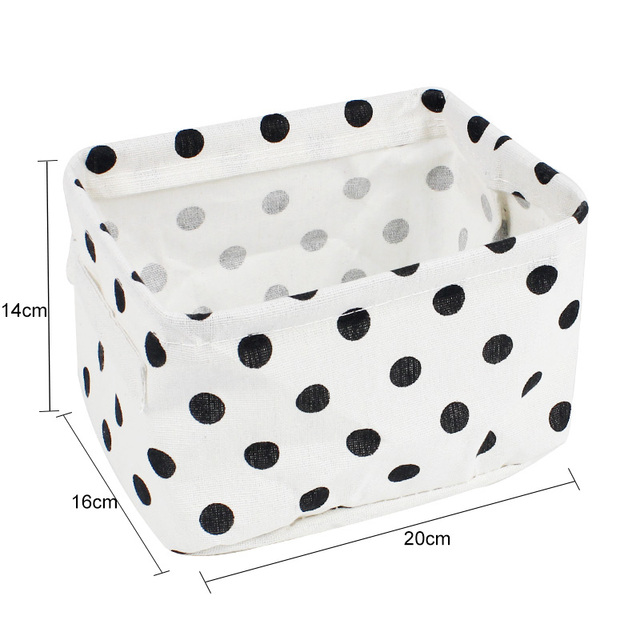 Underware Storage Organizer Office Stationery Linen Desktop Storage Box Waterproof Toy Sundries Storage Basket Cosmetic: DARK GRAY