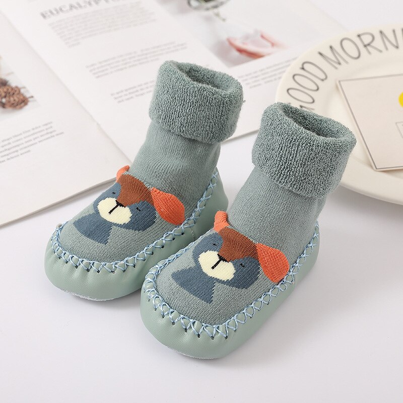 Bambino Calzini E Calzettoni con Suole In Gomma per I Più Piccoli Bambini Calzini E Calzettoni Del Bambino Ragazzi Scarpe Calzino di Spugna Caldi Addensare Pantofole Per Bambini Della Ragazza di Inverno