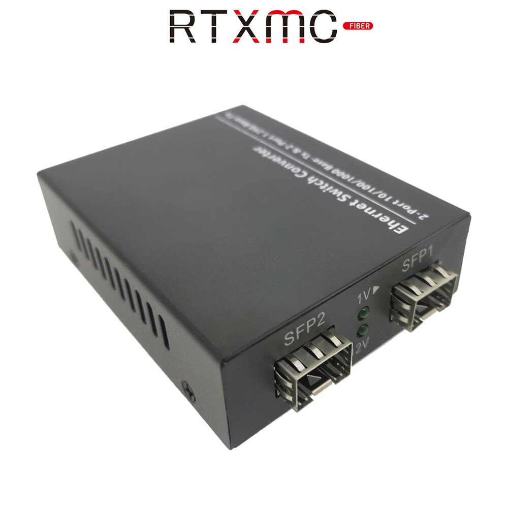 Gigabit Ethernet Switch Ethernet Fiber 2 Port 1.25G SFP Fiber & 10/100/1000Mbps UPT Gigabit Fiber Switch With Power
