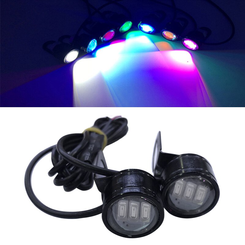 2pcs LED Motorcycle Handlebar Spotlight Headlight Aluminum Alloy Driving Light F-Best