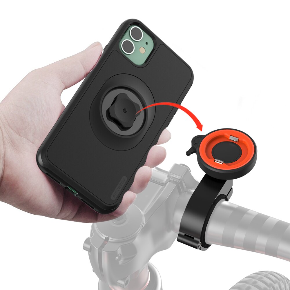 Neue Fahrrad Telefon Halter mit Schnell Montieren Fall für iphone 11 pro XsMax 8 Plus 7 Bike Mount Schwarz PC matte Stoßfest telefon fall