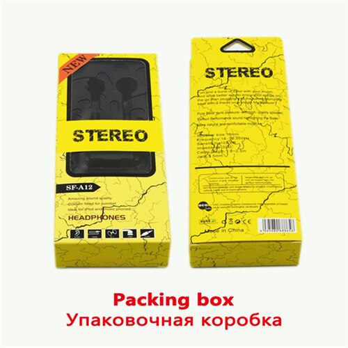 M & J-auriculares originales con de grietas en el hielo, para teléfonos móviles, con micrófono, para iPhone, Samsung, xiaomi: Yellow Box