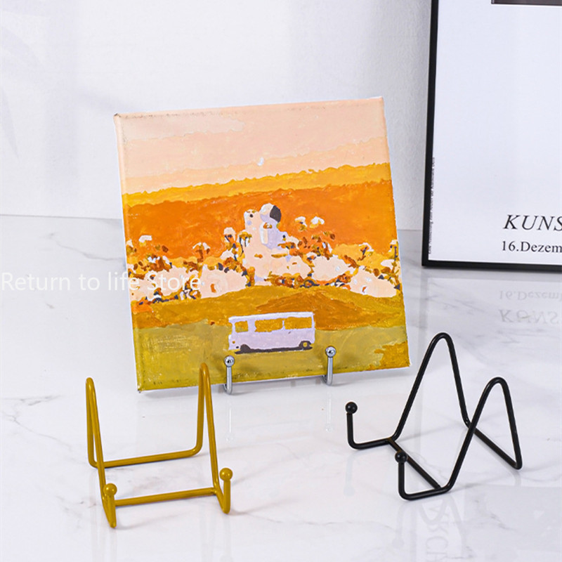 Iron Art Display Stands Opbergrek Metalen Schildersezel Stand Voor Foto Fotolijst Olieverfschilderij Plaat Boek Organisator Plankhouder