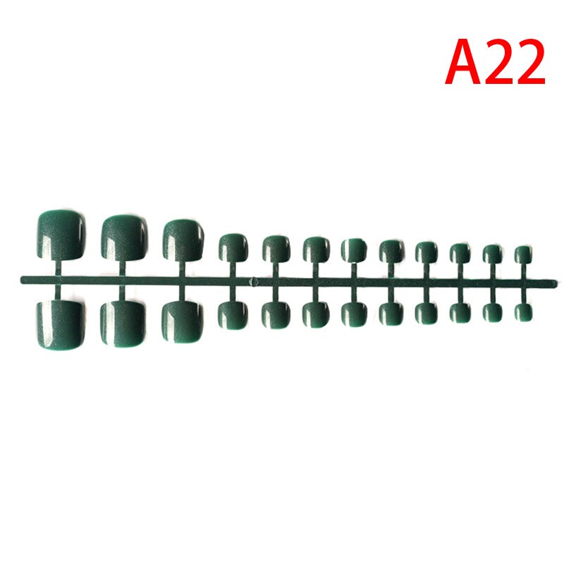 24 stuks kunstmatige snoepnagels garnalenpoeder sticker natuurlijke acryl franse valse teennagels tips kunstdecoratie teennagels valse nagels: 22