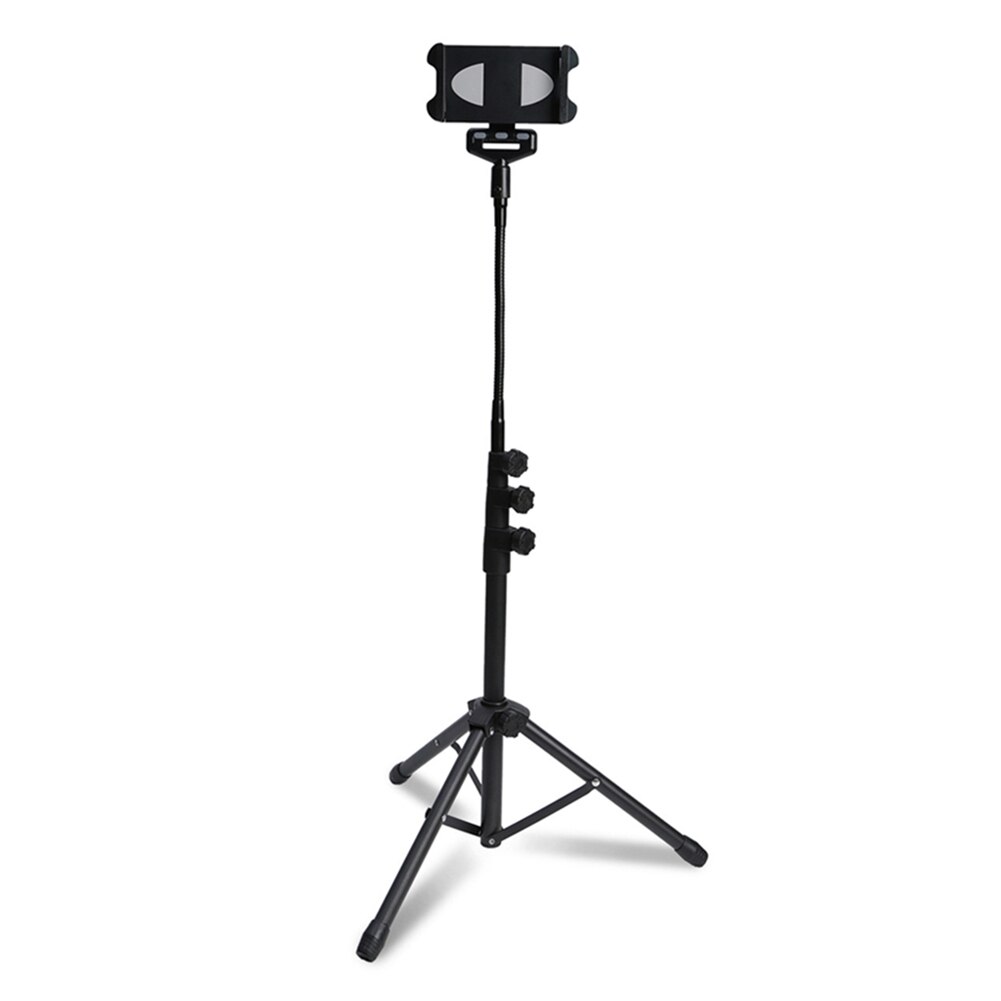 4.7-12.9 inch Flexible Tripod Floor Stand for iPad iPhone Foldable Adjustable Tablet Phone 360° Rotating iPad Tripod Mount