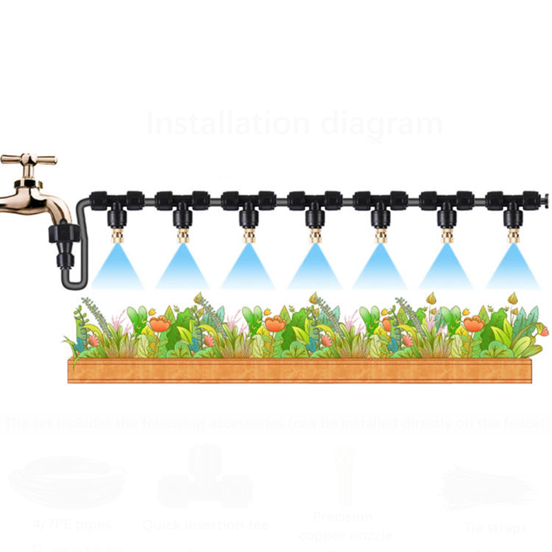5-20m Garten bewässerungs System Nebel düsen Bewässerungs einstellen Automatisches Sprühnebel-Bewässerungs System mit pe Schlauch anschluss
