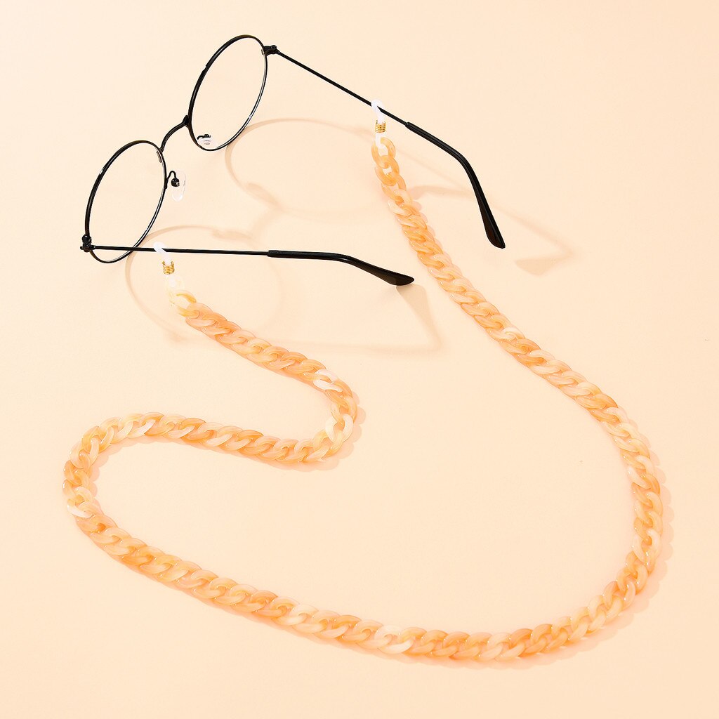 Cadena para gafas antipérdida Unisex, cadena para gafas con cordones, cadena para gafas de lectura, correas para el cuello, soporte para mascarilla, anticarrete, novedad, 1 unidad: Orange