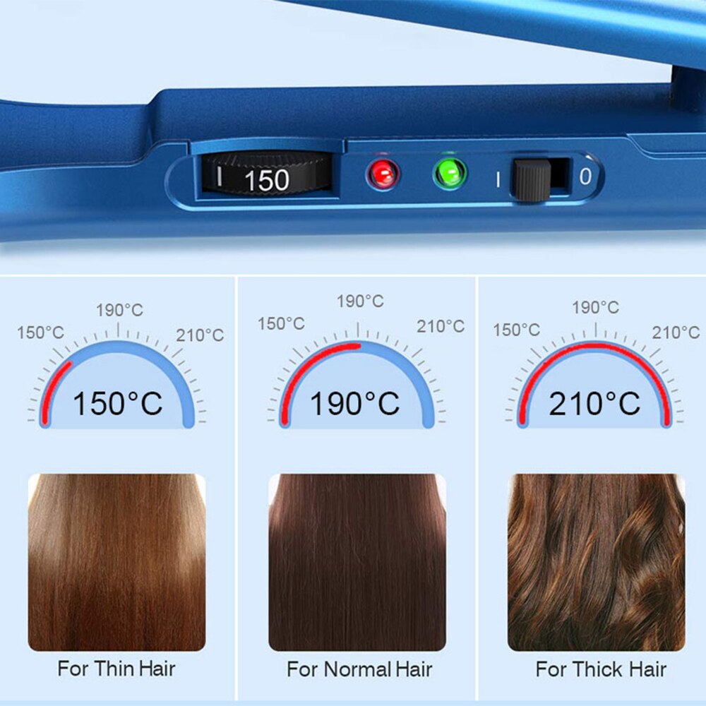 Redresseur de cheveux rapide échauffement cheveux fer ondulation pour cheveux peigne défrisants Nano titane alliage fers