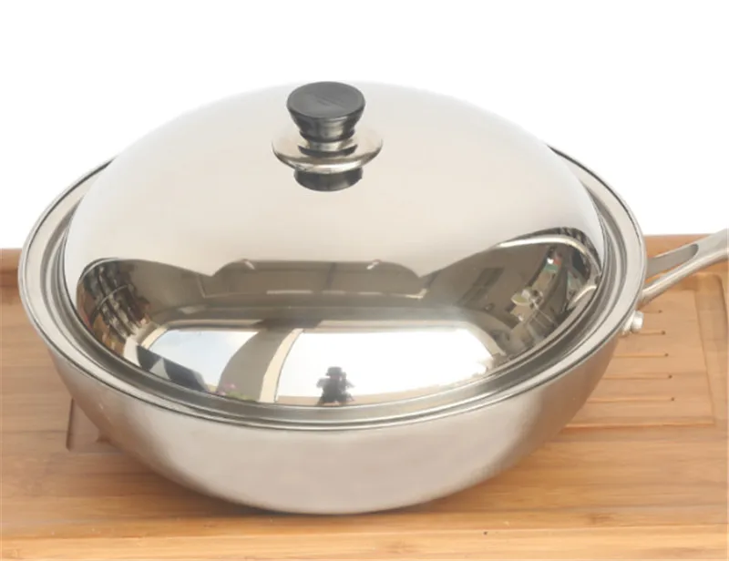 Kochen wok Pfanne Deckel Edelstahl Universal- Pfanne Abdeckung Sichtbar Ersetzt Deckel Braten wok Topf gute Halbkreis wok Abdeckung