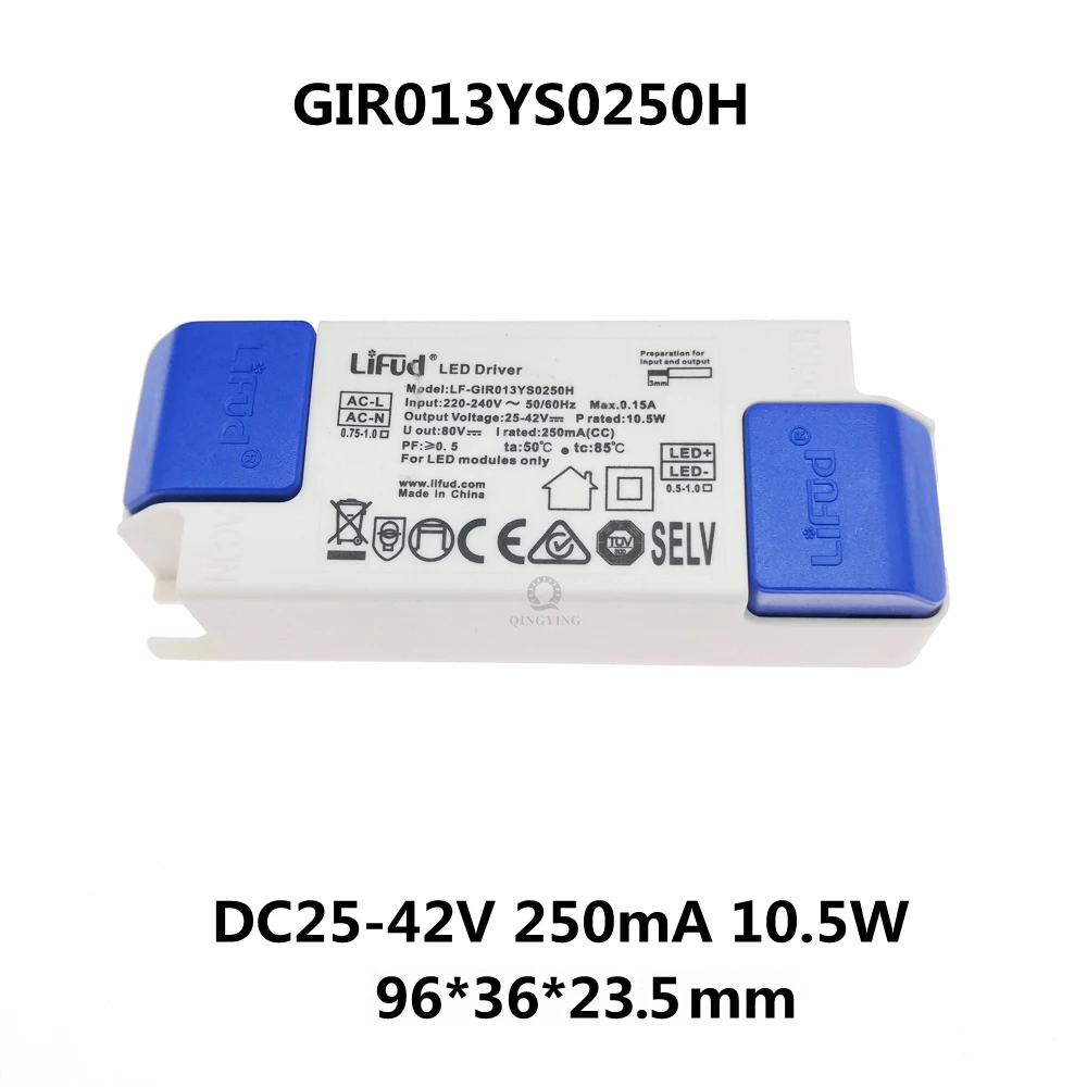 No Flicker LiFud LED Driver LF-GIRxxxYS Series 135mA 200mA 300mA 450mA 600mA 700mA 900mA 1000mA 1200mA 1300mA 1400mA 1500mA: Gold