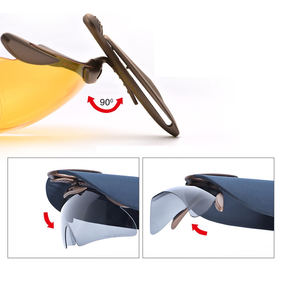 Polarisierte Angeln Gläser Hut Visiere Sport Clips Kappe Clip auf Sonnenbrille Für Angeln Radfahren Wandern Golf Brillen UV400