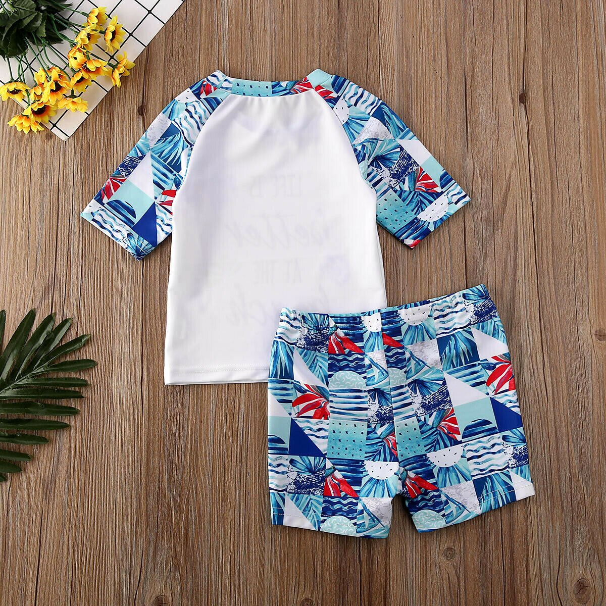 pudcoco Summer Boy Baby Swimwear 2PCS Set Swimming Suit Infant Toddler Swimwear Kids Beach Bathing Clothes