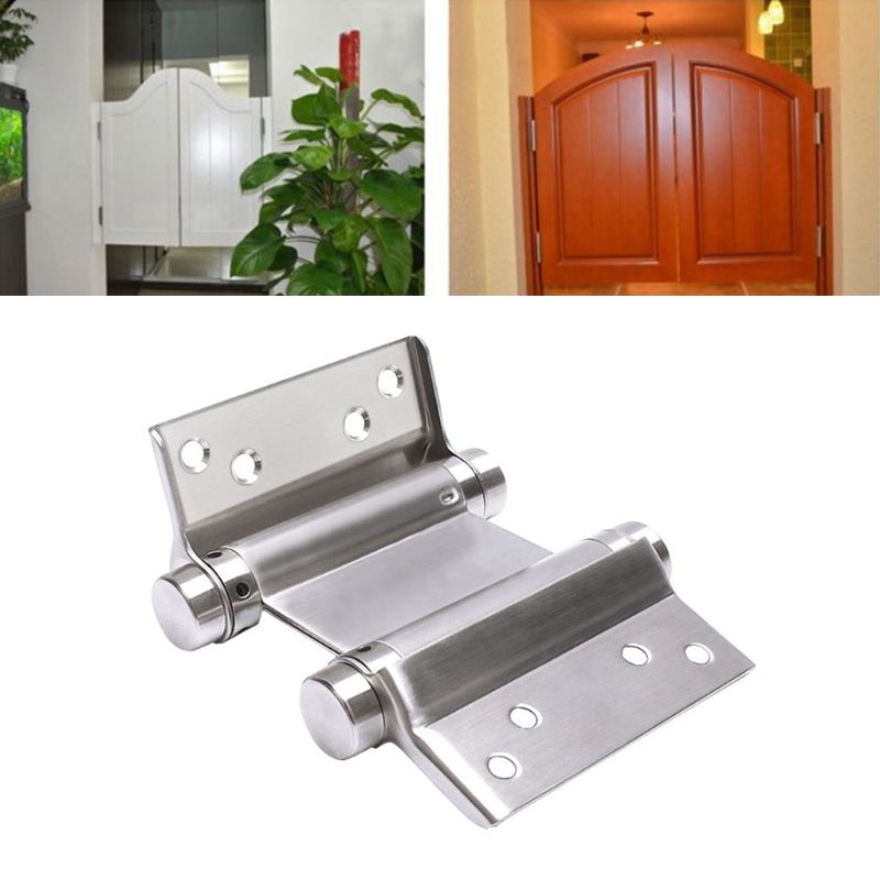Double Open Spring 4 Inch Hinge Stainless Steel Two-way Free Door Hinge for Cowboy Bar Counter Door Fence