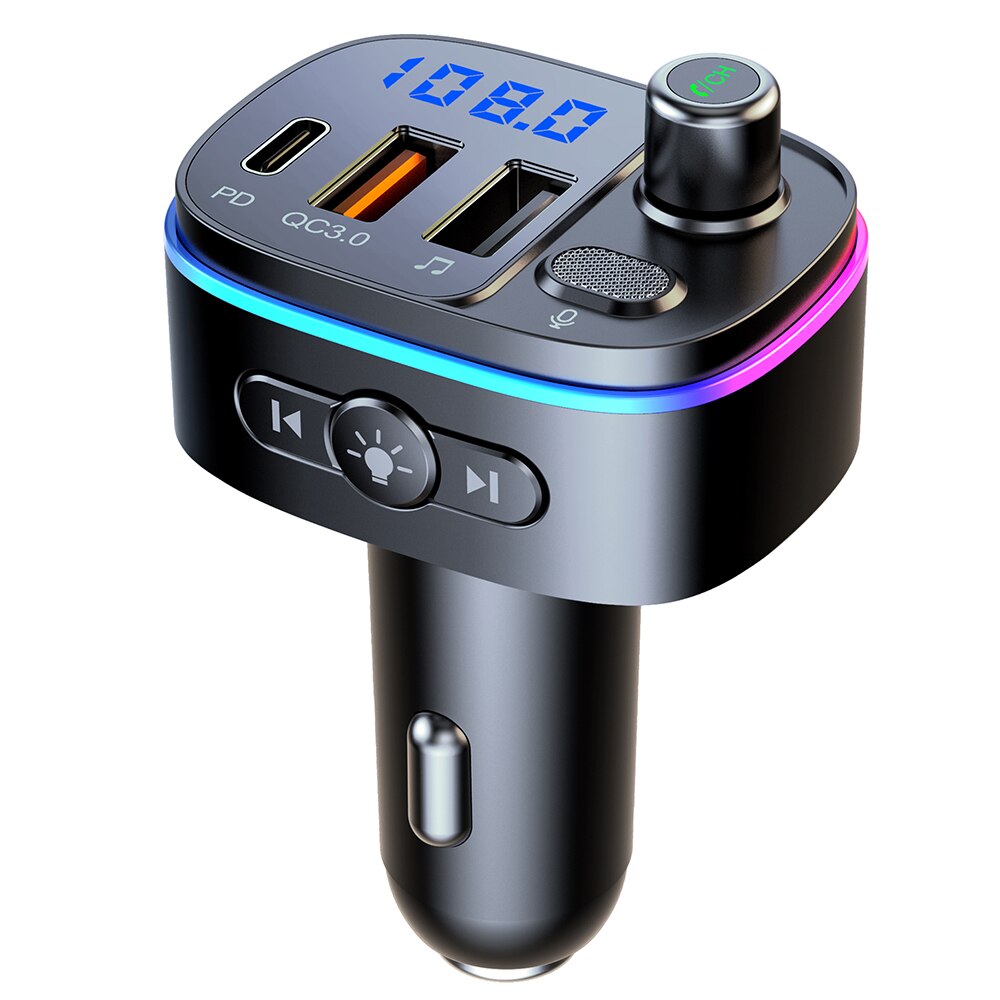 Bluetooth-fähiges autoradio mit  mp3- player-player, verlustfreier bluetooth-telefonie, schnellladefunktion,  qc3.0 steckplätze für sd-karte und usb-stick