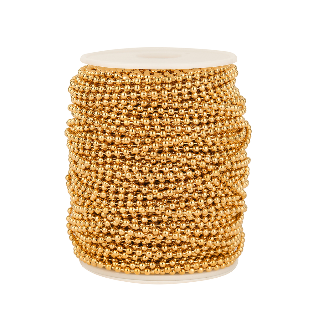 Perles en acier inoxydable de 1 mètre, chaînes à billes de 1.5mm/2mm/2.5mm/3mm pour porte-clés, fabrication de bijoux, résultats de bracelets et de colliers à faire soi-même