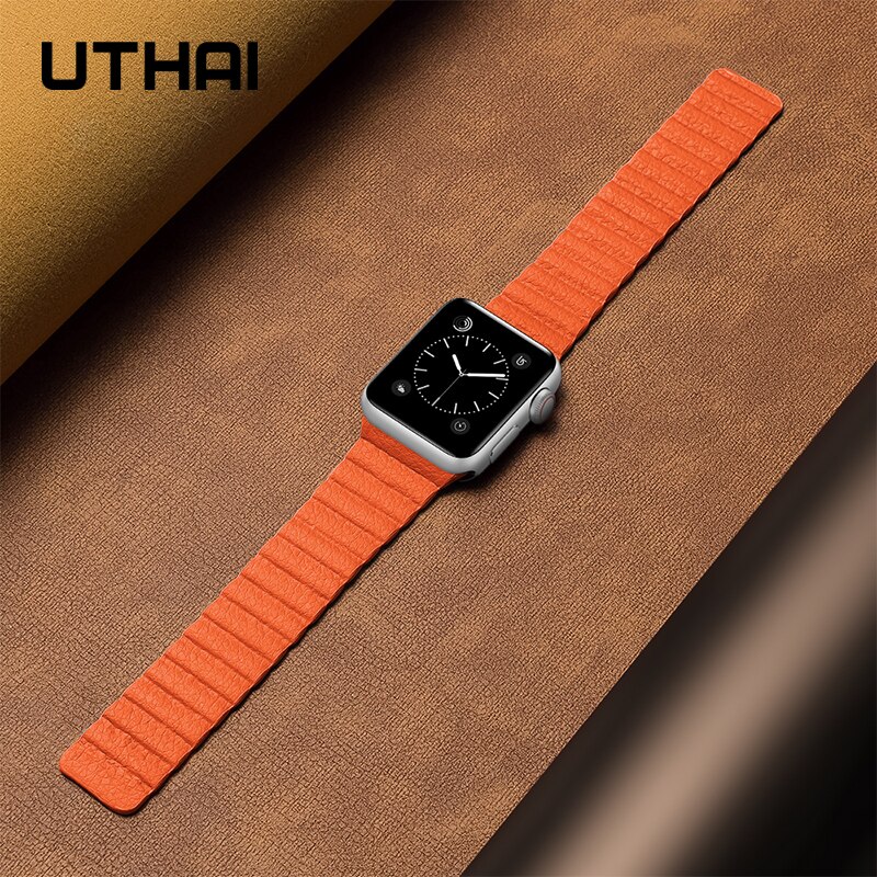 Magnetisk rem til apple watch læderløkke til apple watch rem 44mm 40mm erstatning iwatch series 5 4 3 2 1 urremme