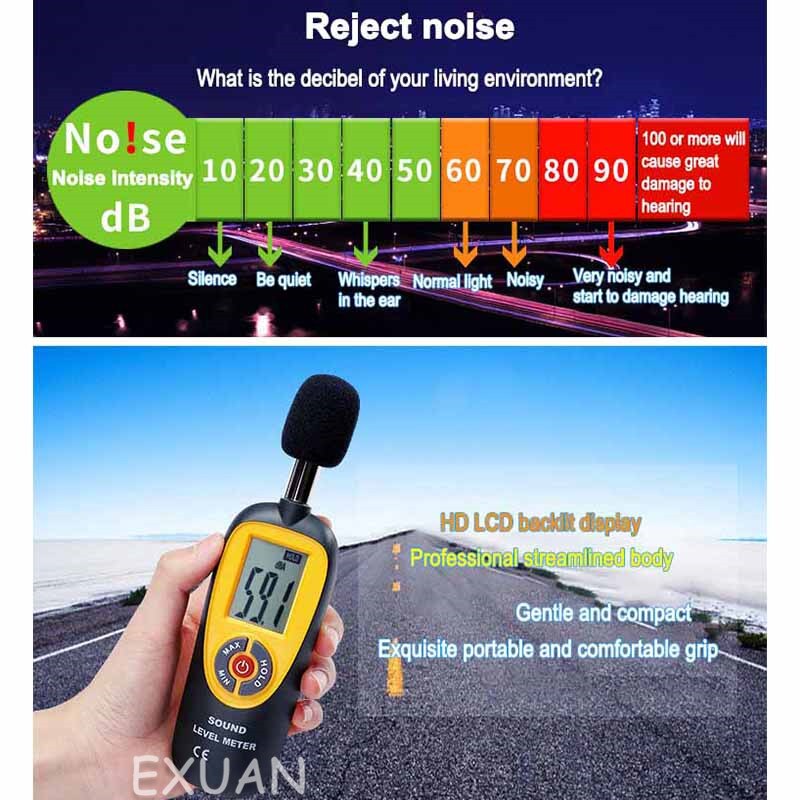 HT90A Digitale Noise Tester/Noise Decibel Detector/Professionele Sound