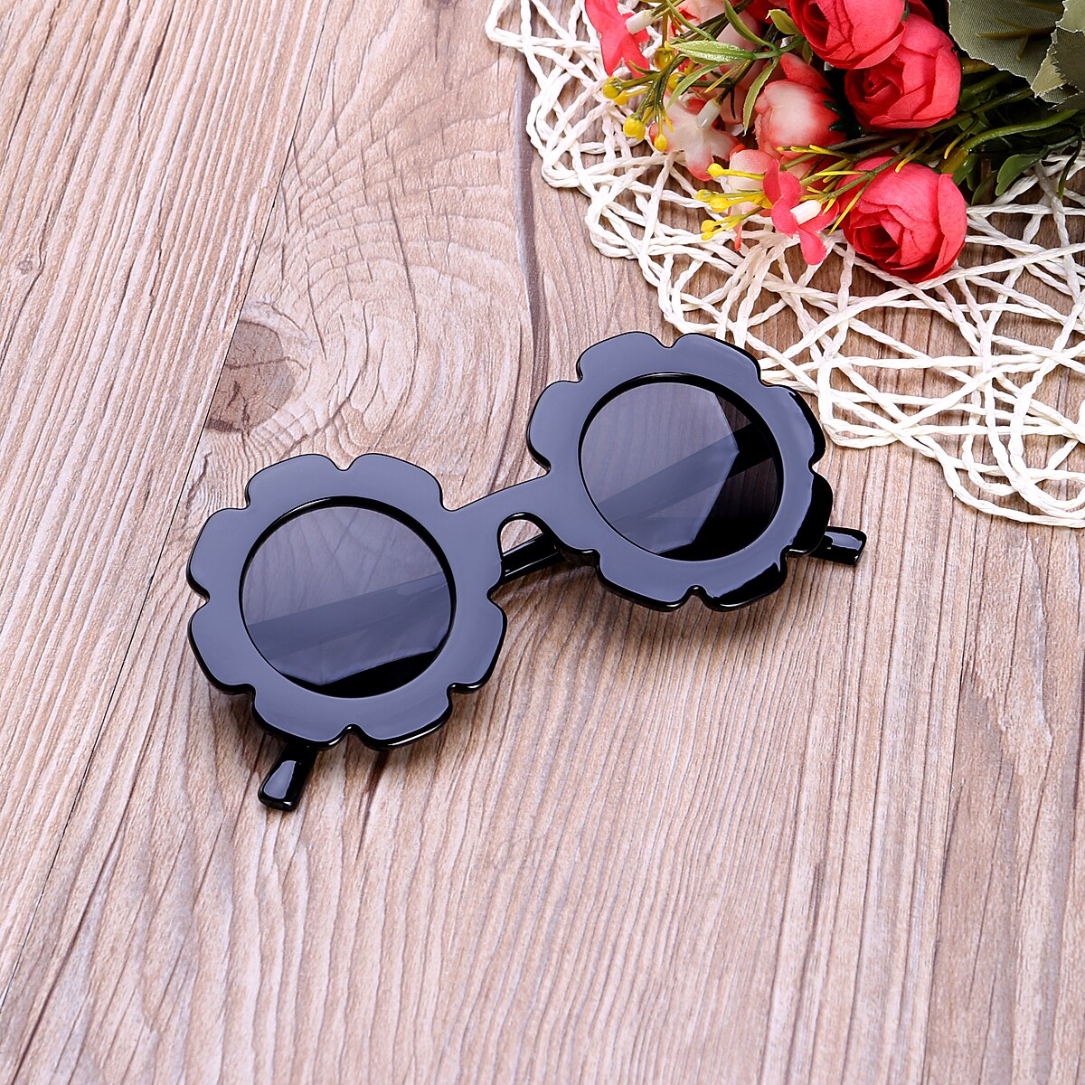 Toddler Summer Kids Baby Girls Beach Sunglasses Child Baby Sun Outdoor Wear Sunflower Glasses Kids UV400: D