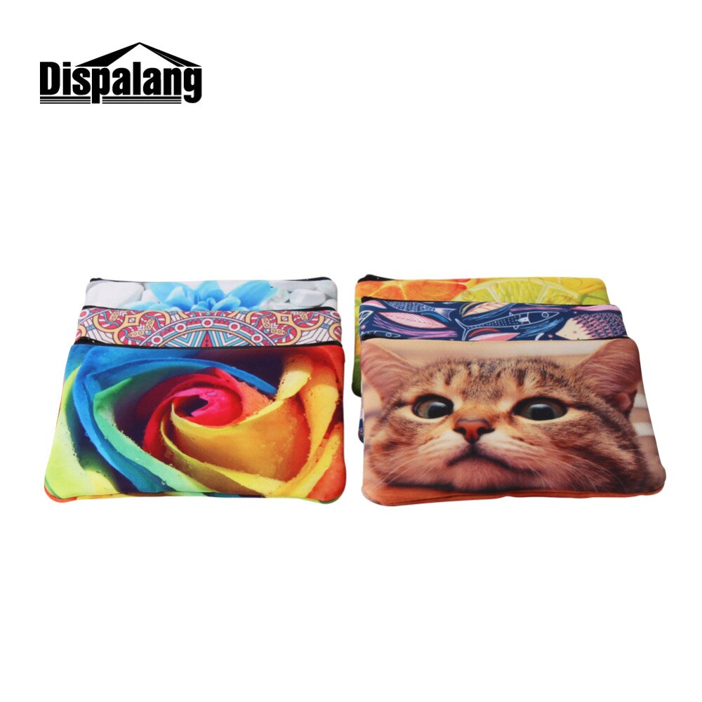 3D Prints Animal Elementen Foto op Mini Portemonnees DIY Personiltion Zak Kleine Portemonnee voor Jongens Kleine Vrouwelijke Cosmetische Pouch