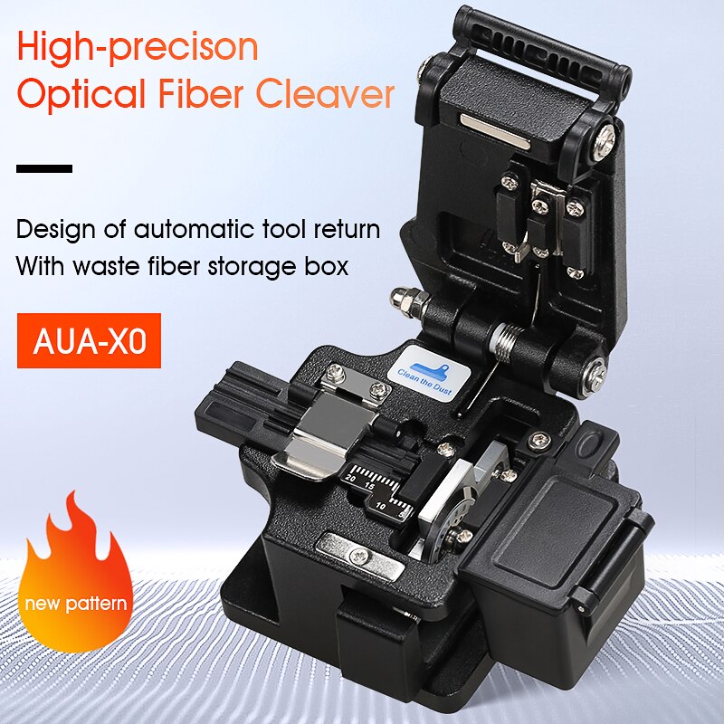 AUA-X0 Hoge Precisie Vezelmes Met Afval Fiber Doos, Glasvezelkabel Snijder, fiber Fusion Splicer Cutter