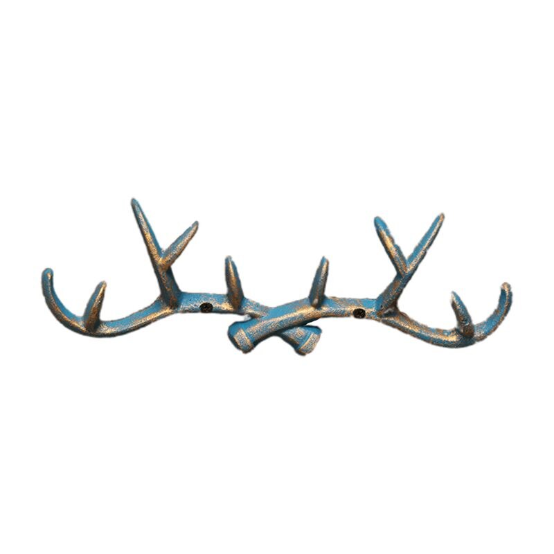 Gietijzeren Vintage Herten Gewei Muur Gemonteerde Kapstokken Home Decoratieve Haak Rack E5BB: A