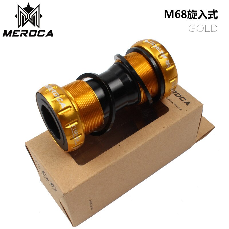 Bsa 68/73mm tråd  bc1.37*24t 24mm or 22mm*24mm genomgående axel stöd mountainbike tillbehör cykel bottenfäste: Guld-