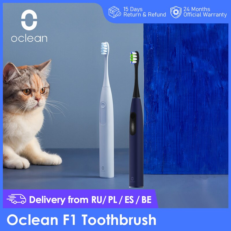EU wersja Oclean F1 elektryczna soniczna szczoteczka robić zębów IPX7 wodoodporna inteligentna szczoteczka robić zębów szybkie ładowanie trzech trybów szczotkowania