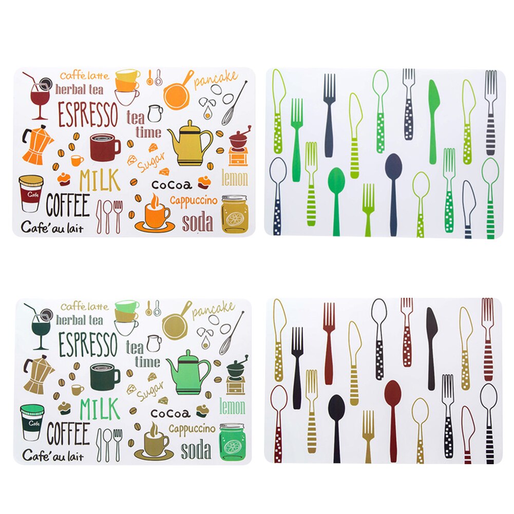 Table Mat Cartoon Pattern Waterproof Plastic Heat-proof Mat Place Mat Heat Insulation Mat Household Products