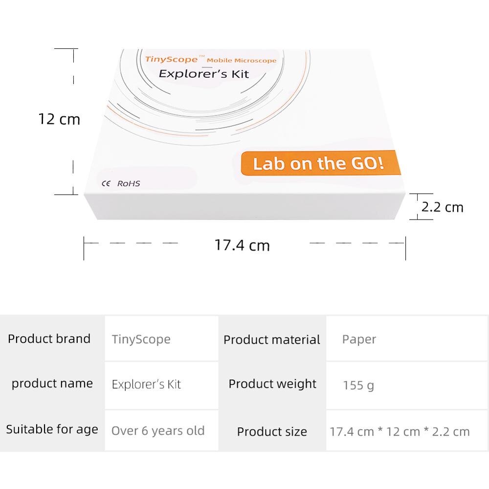 TinyScope Digital Microscope Camera Lens kit For Kids 20x to 400x Magnification Portable Microscope for Mobilephone