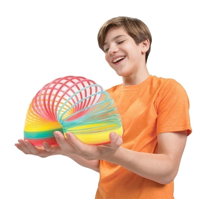 Regenboog Lente Speelgoed Coil Kleur Cirkel Games Vouwen Glow Hand Vaardigheid Vroege Educatief Speelgoed Voor Kinderen Magische Prestaties Props