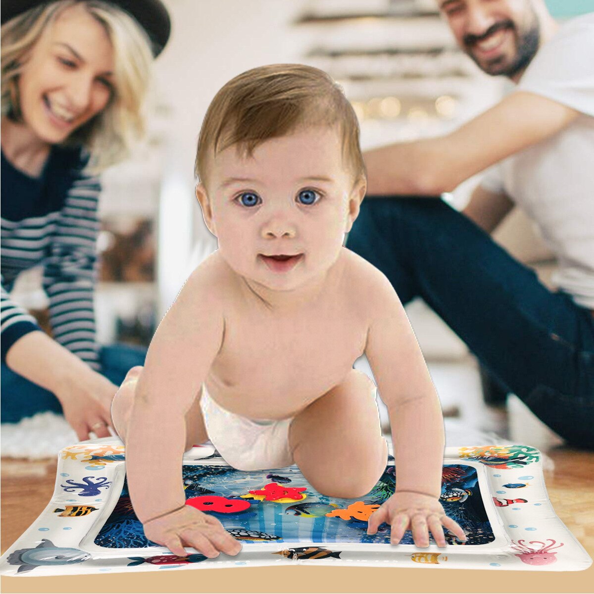 Water Mat Baby Inflatable Patted Pad Baby Inflatable Water Cushion Infant Play Mat Toddler Funny Pat Pad Toys
