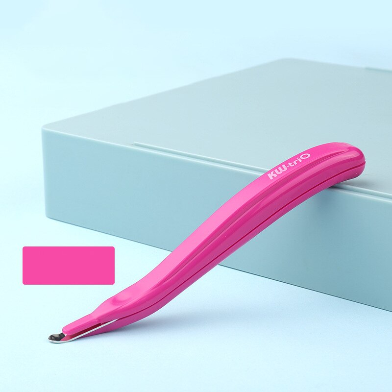 Grampo portátil agulha removedor removível magnética labor-saving ferramenta de remoção para ferramentas de escritório doméstico escola estacionária: Rose red