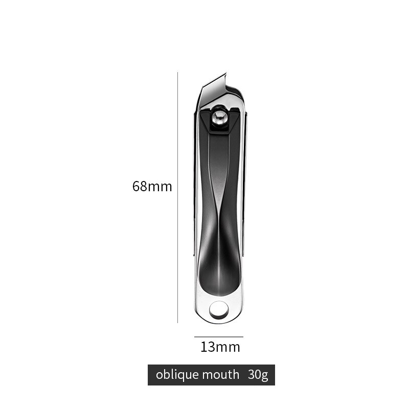 Nail art klipper rustfrit stål cutter nipper trimmer skæremaskine bærbar pedicure fingernegle værktøjer: Grå lille skrå