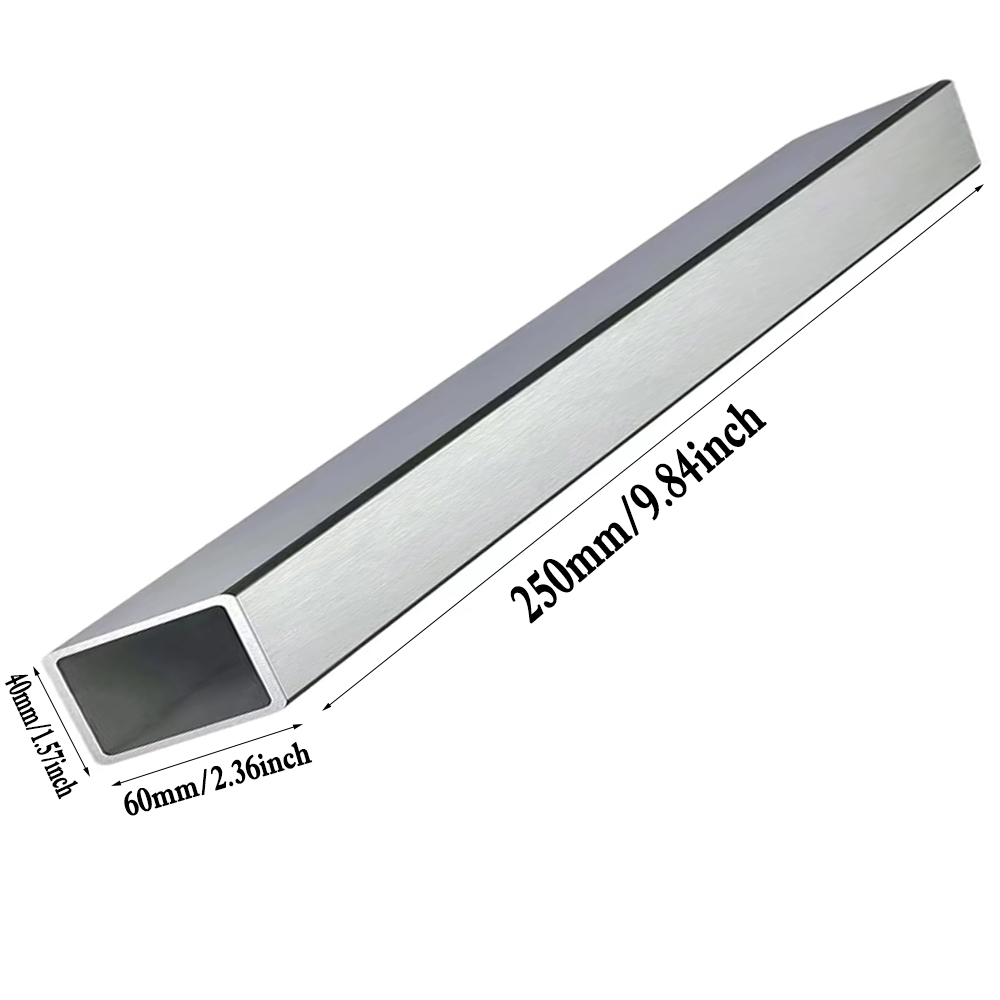 Roestvrij staal 304 rechthoekige buis 250 mm x 1 mm wanddikte, metalen profiel voor bouw, handwerk en reparatie: Rood