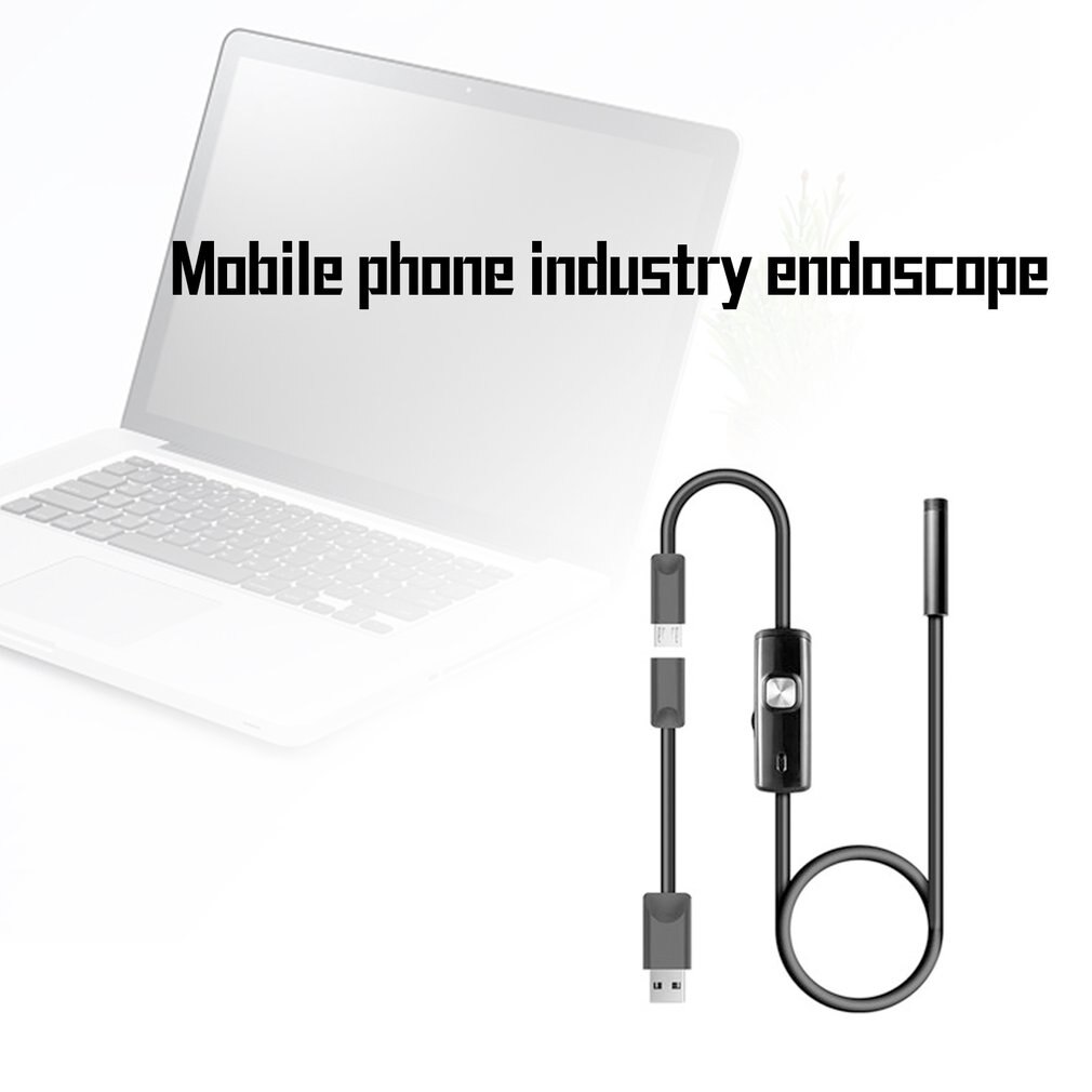 5.5mm Endoscope Camera HD Flexible IP67 Waterproof Inspection Borescope Camera for Android PC Notebook 6 LEDS Adjustable 1M 1.5M