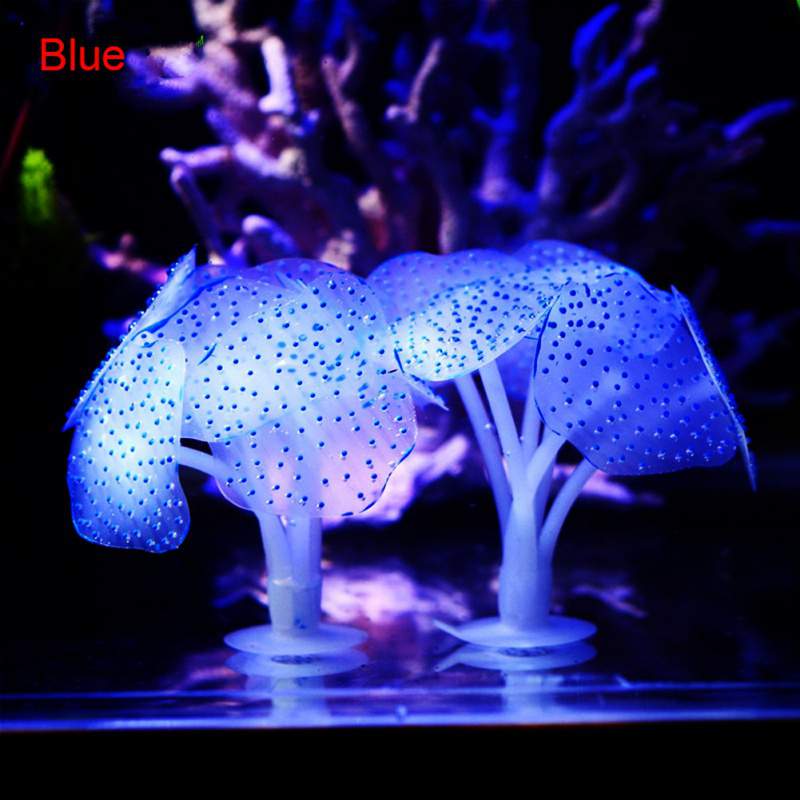 Nuttig Fluorescerende Vivid Kwallen Aquarium Decoratie Aquarium Kunstmatige Gloeiende Kwallen Siliconen Gesimuleerde Aquatic Plant: L