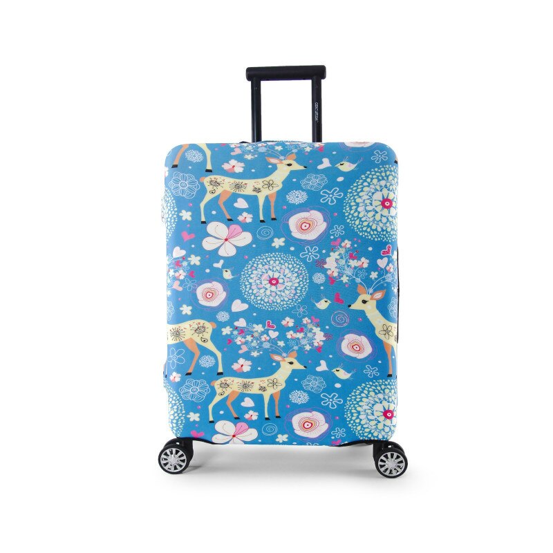 Flower Travel Luggage Protective Cover Thicker Elastic Fabric Colorful Trolley Suitcase Cover For 18-32 inch