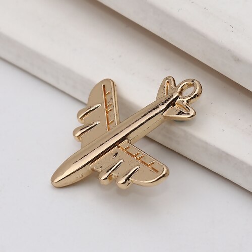 Fly charms zinkbaseret legering rejsevedhæng guld farve 22mm x 20mm til gør-det-selv halskæde smykker håndlavet fremstilling , 2 stk.