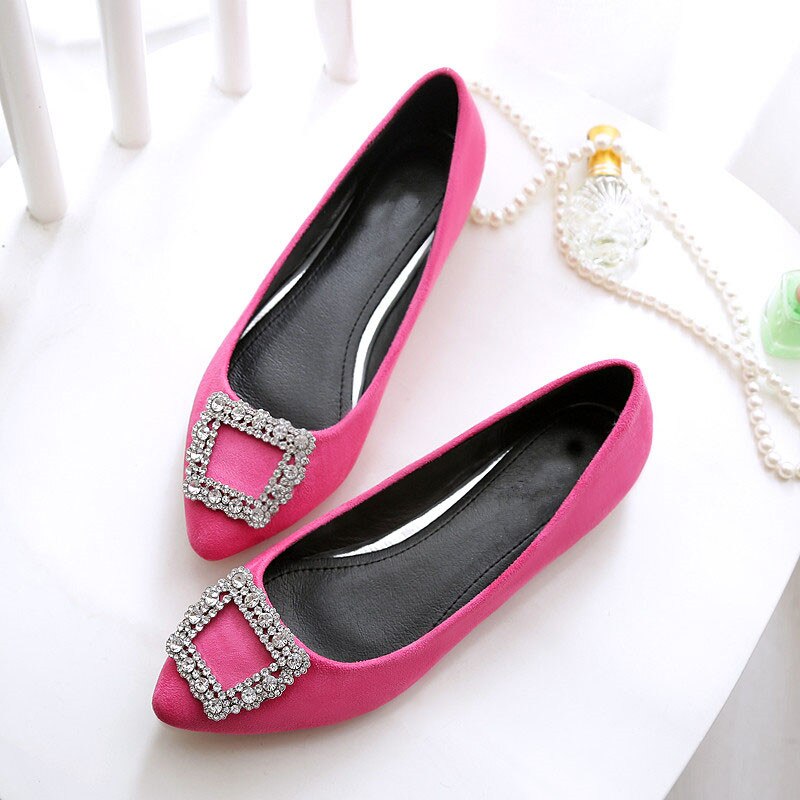 BEYARNE printemps automne daim chaussures pour femmes grande taille à fond plat chaussures femme pointu loisirs confortable chaussures de conduite
