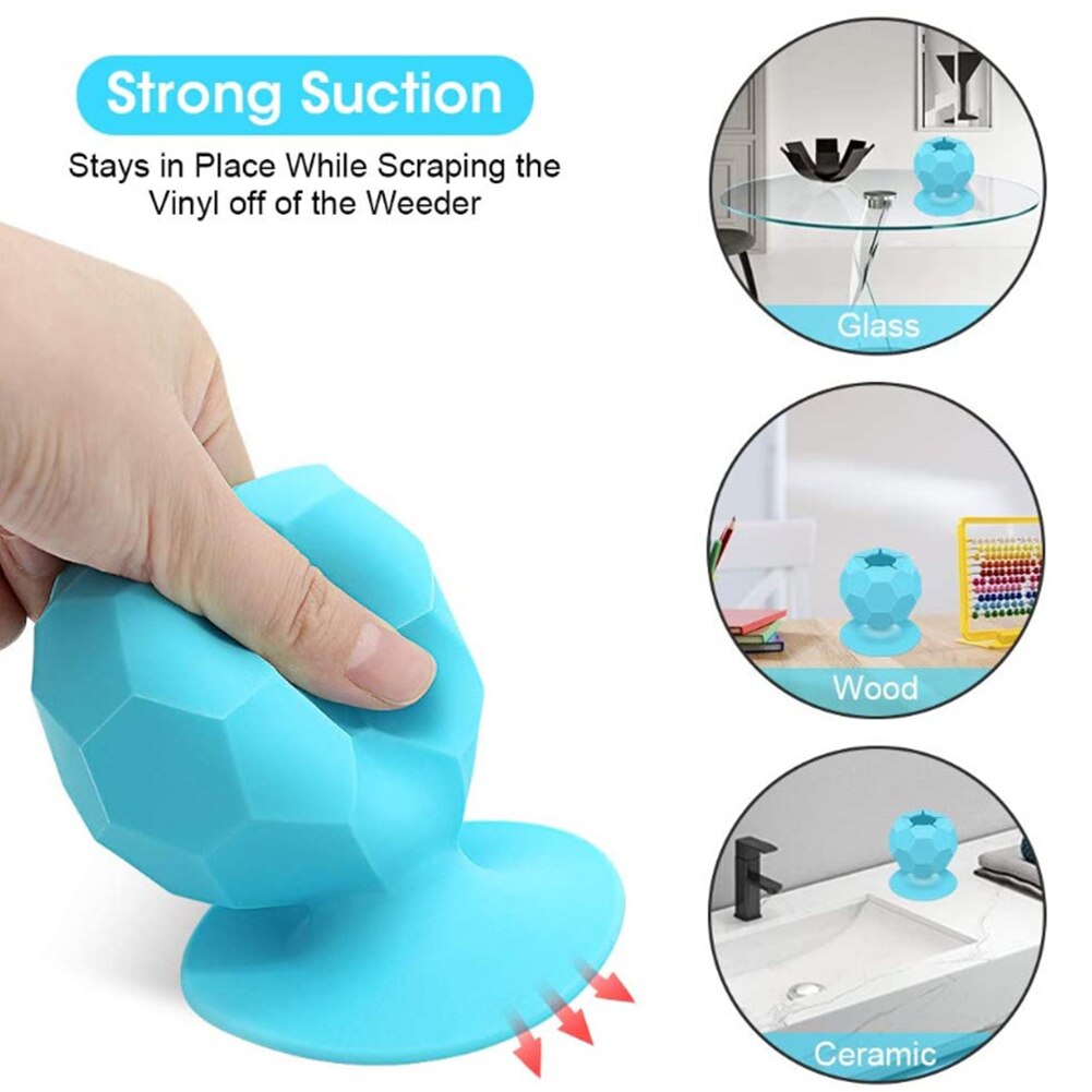 Scrapbooking Durable Weeding Scrap Collector Container Storage Box Suctioned Soft Silicone Organizer Portable Lightweight