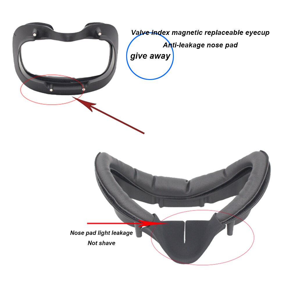 VR Headset Eye Cover Mat Magic Sticker Ergonomic Wear Resistant VR Headset Eye Patch For Valve Index Ergonomic