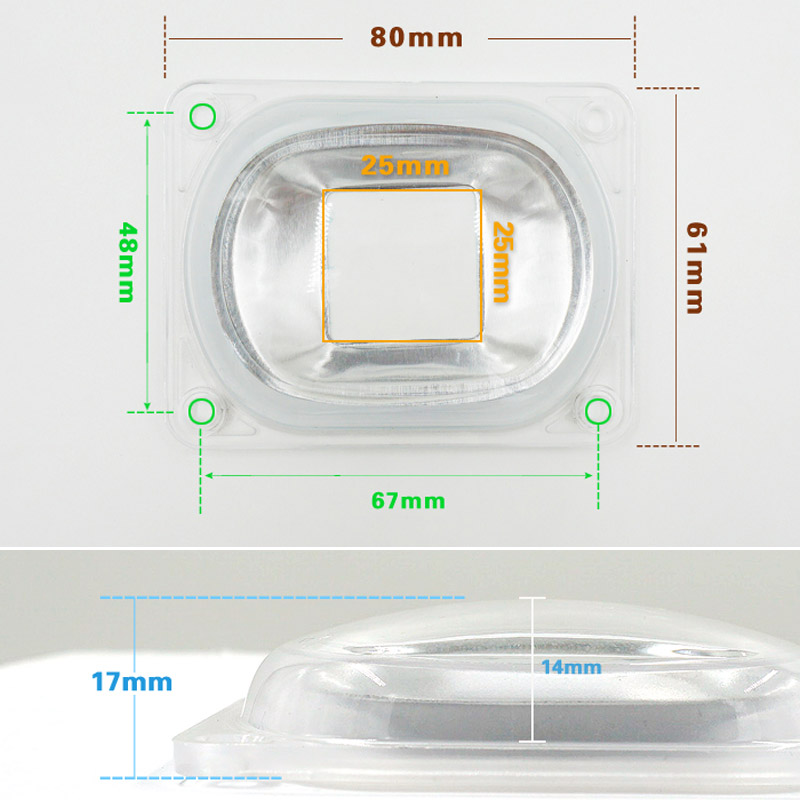 1set LED COB Chip met Lens Reflector 50W 30W 20W 230V 110V Smart IC DIY Voor LED Schijnwerper Soptlight Heatsink Nodig voor Koeling