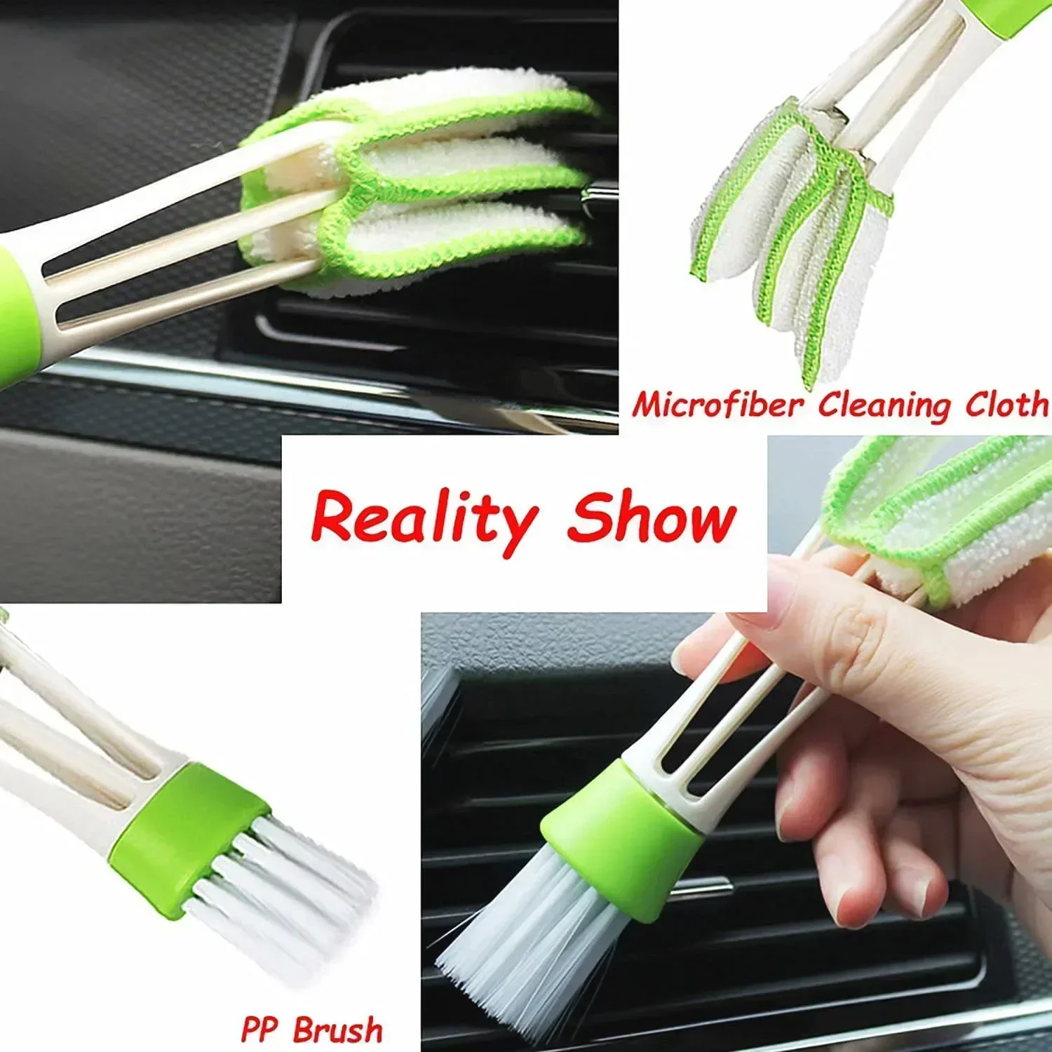 【All-in-One】Car Interior Cleaning Kit | Detailing Brushes+Sponges+Microfiber Towels+Vent Tools | Multi-Purpose Auto Care Set