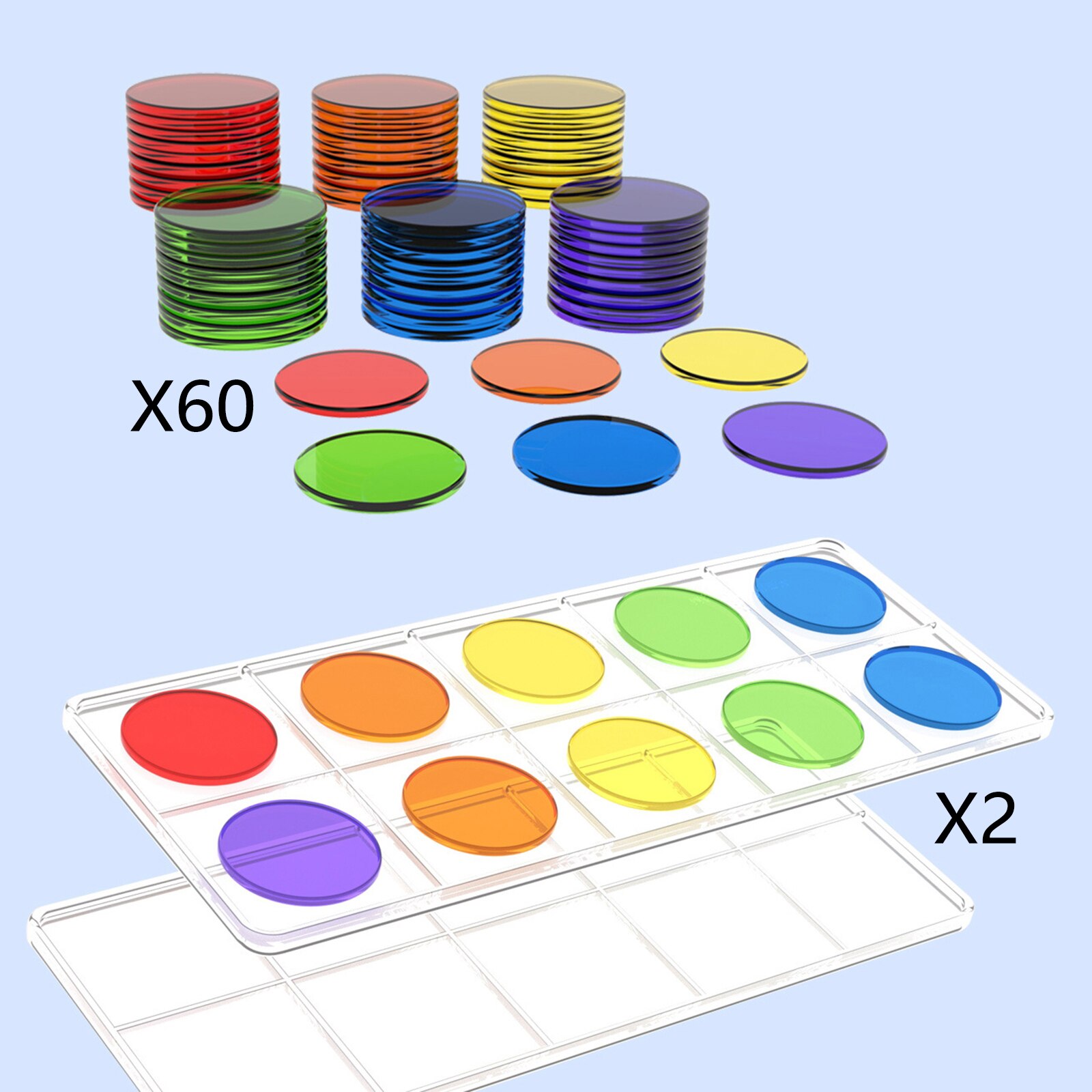 Set di dieci cornici per aula e Homeschooling, tavola giocattolo per attività a 10 cornici manipolativa matematica per il conteggio dei bambini: Basic set