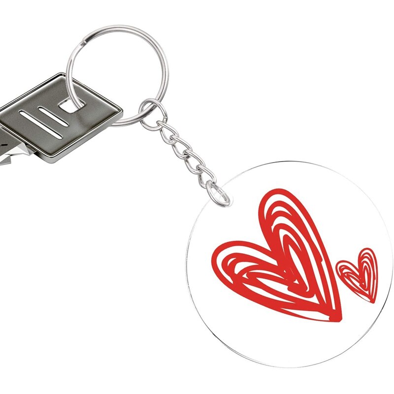 Acrylic Transparent Discs and Key Chains Clear Acrylic Keychain Blanks for DIY Projects and Crafts, 2 Inch