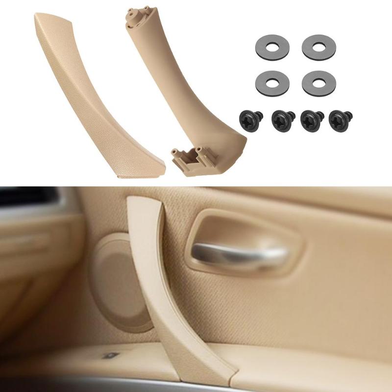 2 Pcs Rechts Links Side Inner Voordeur Panel Handvat Pull Trim + Cover Voor Bmw E90 E91 3 Serie auto Interieur Accessoires