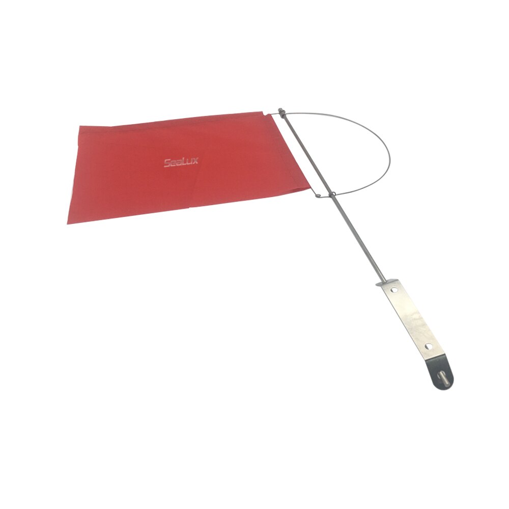 Sealux Large 190mm x 150mm Wind Pennant Structure with Red Nylon flag Wind indicator for Marine Boat Yacht