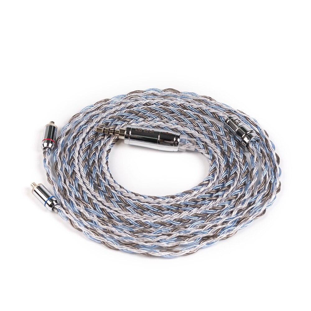KBEAR 16 core Silver plated Cable 2.5/3.5/4.4mm Upgrade Cable With MMCX/2pin/QDC/TFZ Connector For ZS10/ZSN PRO F1 KB06 HI7: MMCX 2.5mm